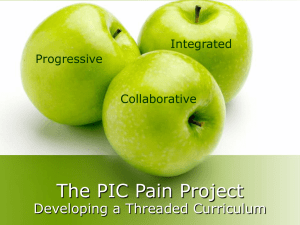 The PIC Pain Project