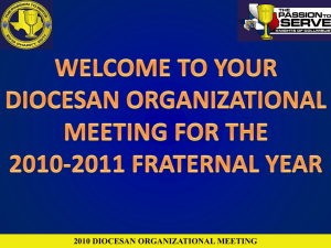 2010 diocesan organizational meeting