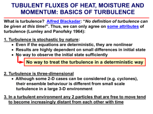 tubulent fluxes of heat, moisture and momentum
