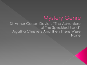Mystery Genre notes