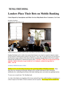 Lenders Place Their Bets on Mobile Banking