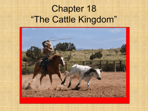 Chapter 18 “The Cattle Kingdom”