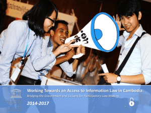 2. Working Towards an Access to Information Law in Cambodia