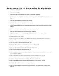 Fundamentals of Economics Study Guide