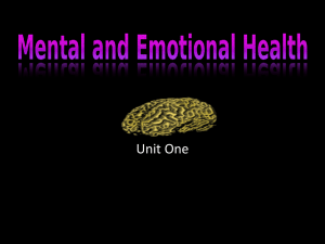 Mental and Emotional Health Ppt