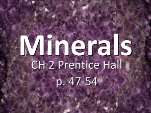 3.1 Properties of Minerals notes