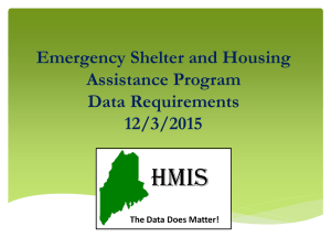 Emergency Shelter and Housing Assistance Program Data