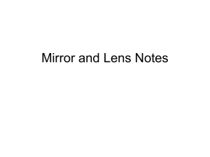 Mirror and Lens Notes