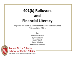 401ks - La Follette School of Public Affairs