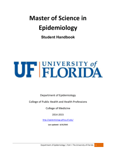 Part II: Master of Science in Epidemiology