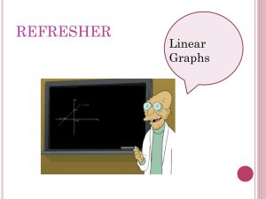 LINEAR GRAPHS INTRO