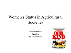 Women's Status in Agricultural Societies