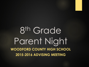 8th Grade Parent Night