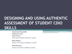 DESIGNING AND USING AUTHENTIC ASSESSMENT OF
