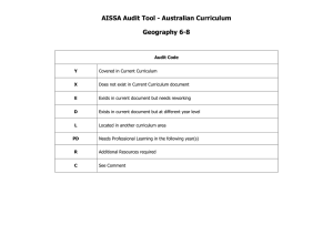 Geography Audit tool 6-8