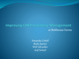 Improving CHEP Inventory Management