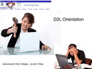 What is D2L? - Sacramento City College