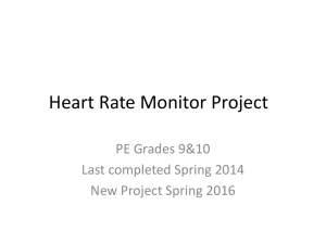 Heart Rate Monitor Project - Red Hook Central School District