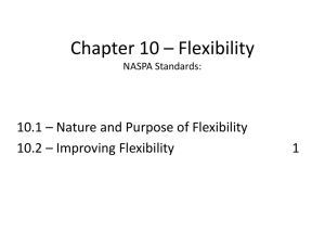 Chapter 10 * Flexibility NASPA Standards