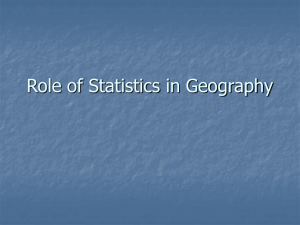 Role of Statistics in Geography