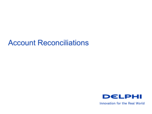 Delphi's Account Reconciliation Process