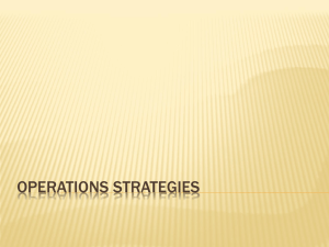 Operations Strategies