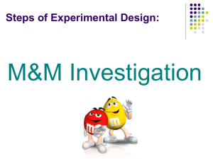 Mysterious M&M's: Scientific Method