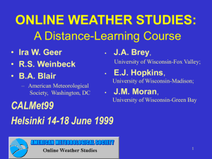 Online Weather Studies