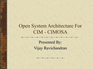 Open System Architecture For CIM