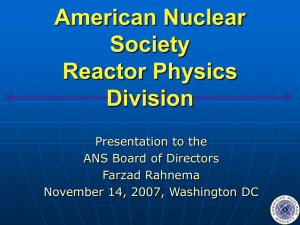 Reactor Physics - American Nuclear Society