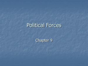 Chapter 9: Political Forces