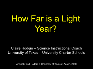 How Far is a Light Year? - Astronomy Outreach at UT Austin