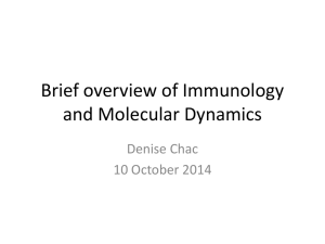 Overview of Immunology and Molecular Dynamics