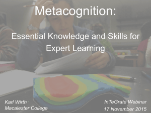 Metacognition Webinar Nov 2015