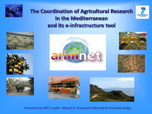 ARIMNet A cooperative network for Agricultural Research