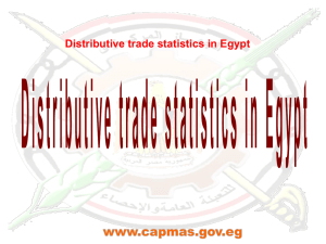 Distributive trade statistics in Egypt www.capmas.gov.eg The