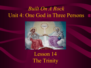 Lesson 14 The Trinity Downloadable Lesson