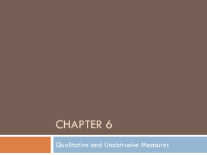 Comparing Qualitative & Quantitative Methodologies