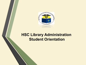 Students Version - Health Sciences Center Library Administration