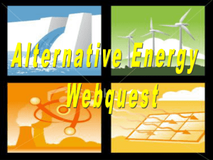57 Alternative Energy Webquest