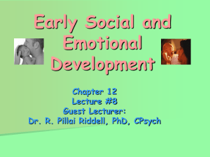 Chapter 12 Early Social and Emotional Development
