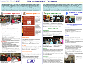 2006 National GK-12 Conference - Math@LSU