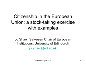 Citizenship in the European Union: a stock
