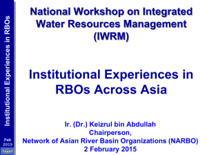 Institutional Experiences in RBOs Across AsiaDr Keizrul bin