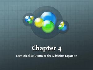 Chapter 4 - Numerical Solutions of the Diffusion Equation