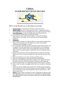 floor hockey rules 2013-2014