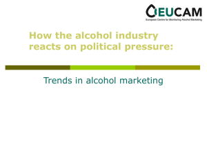 Trends in Alcohol Marketing by Avalon de Bruijn (EUCAM)