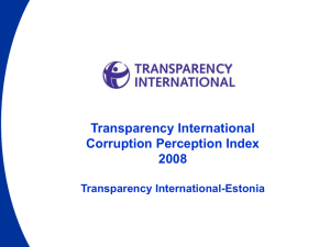 Transparency International Corruption Perception Index 2008