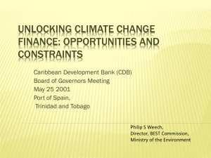 no island left behind - Caribbean Development Bank