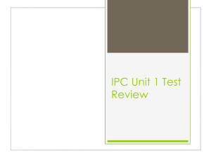 IPC Unit 1 Test Review